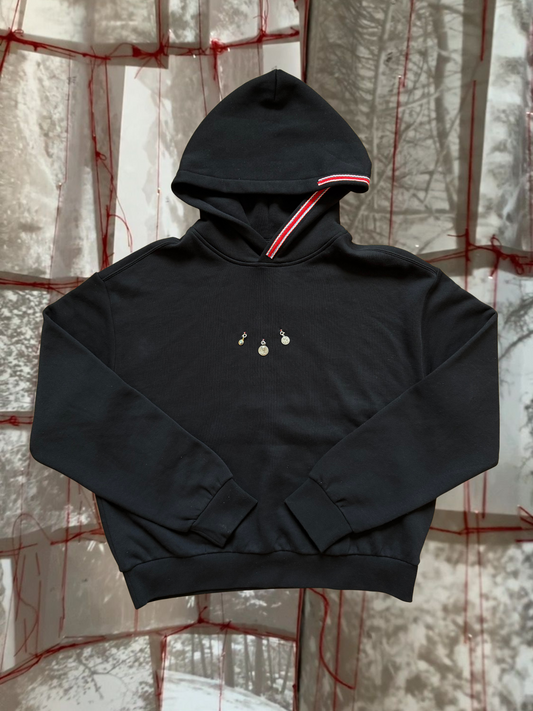 Black Vintage Charms Hoodie